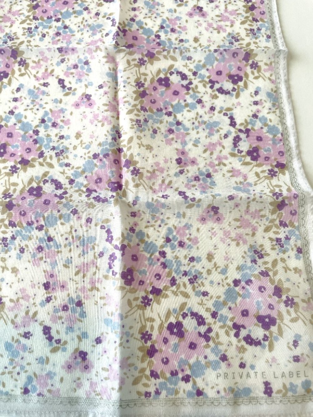 Vintage Floral Cotton Scarf Private Label - Picture 5 of 10